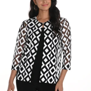 Frank Lyman 256435 Open Front Sheer Jacket