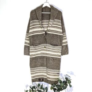 Sarah Tempest Striped Knit Long Cardi