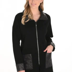 Frank Lyman 253761 Black Jacket with Crystal Zip