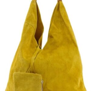 Suede Slouch Bag with Coin Purse