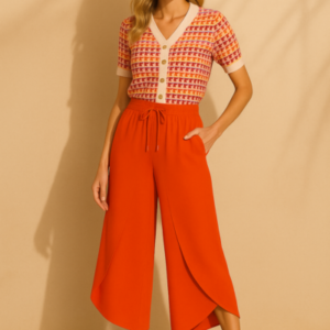 ORLY Coral Tulip Styled Trousers