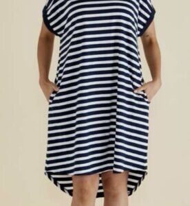 Betty Basics Striped Navy and White Dress