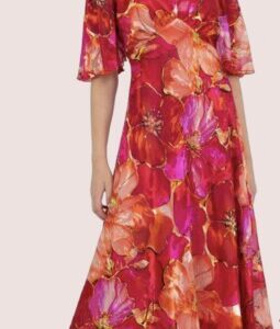 Allison Fashion Silk Print Dress