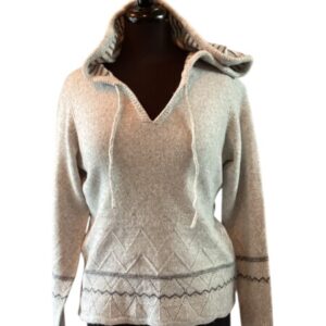 Coco Y Club Cotton Grey Knit with Striped Hood