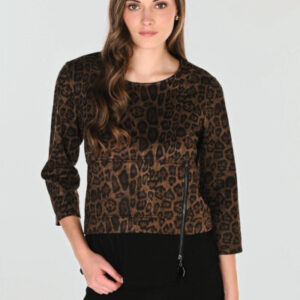 Frank Lyman 263190 Animal Print Top