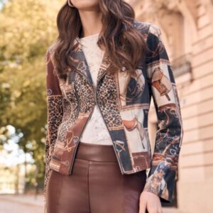 Frank Lyman 263770 Equestrian Print Jacket