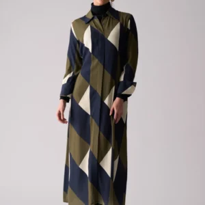 Foil Maximum Impact Abstract Print Dress