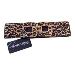 Frank Lyman Leopard Print Wide Belt
