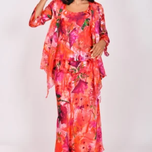 Allison Fashion Silk Print Skirt Top & Bolero 2967