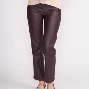 Foil Shine Through Jean in Dark Cherry